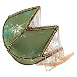 Motif de feuille : favorise un environnement naturel et , compatible avec une gamme de designs d'intérieur, abat-jour en tissu pour lampe de table, abat-jour avec frange