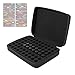 70 Essential Oil Carrying Case with EO Cap Labels. Holds 5ml 10ml 15ml Bottles with Hard Shell Exterior and Foam Insert Perfect for Travel Black