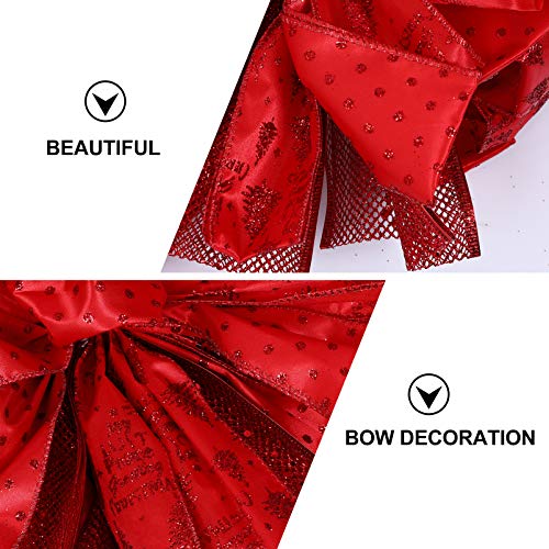 BESPORTBLE, enfeite de árvore de Natal, enfeite de laço, decoração de laço, laços de guirlanda, laço