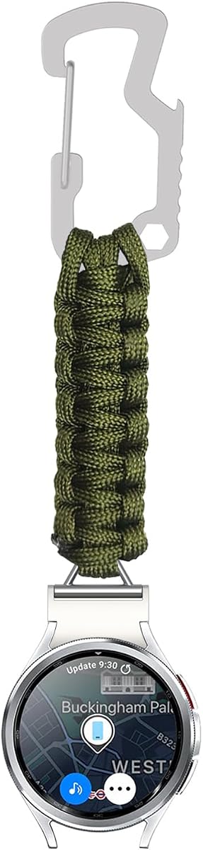 Paracord Band for Samsung Galaxy Watch 7/FE Watch Keychain Clip | for Galaxy Watch6/Galaxy Watch5/Galaxy Watch4 Watch Necklace, EDC Survival Band, convenient to carry, anti-theft, waterproof