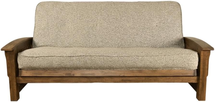 Starlight Canyon Home Brown Futons, 100% Polyester Fabric, Cotton and Foam Mattress, Hinged Spring, High Density, Hand Tufted, Modern Living Room Furniture