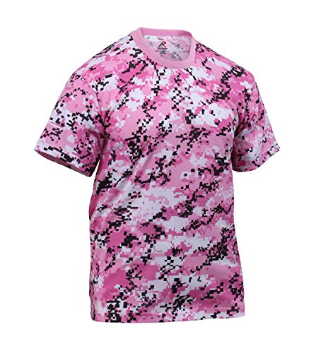 Image of Rothco Camo T-Shirt | Men's Short Sleeve Camouflage Crew Neck Base Layer Rugged Outdoor Hiking Workout Gym Tee Shirt