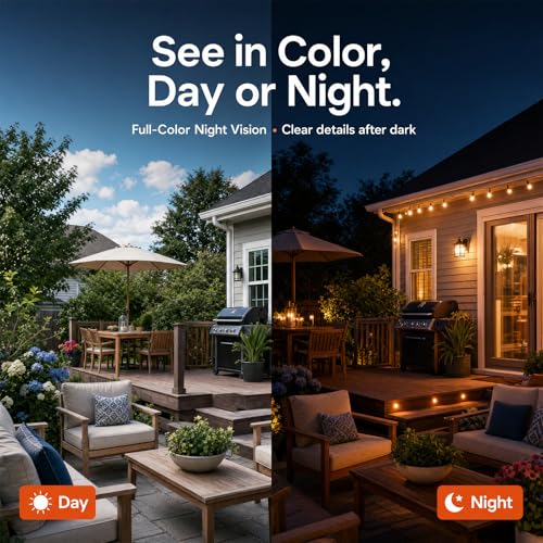 Image of Dzees Outdoor Camera Wireless, 2K Battery Powered WiFi Surveillance Camera for Home Security System with Siren Alarm & Spotlight, Motion Detection, Color Night Vision, IP65 Waterproof Cloud /SD-2-Pack