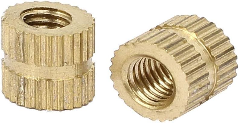 New Lon0167 M5x8mmx8.3mm Brass Featured Female Threaded Knurl reliable efficacy Insert Embedded Nut Fastener 500pcs(id:979 b5 07 3e1)