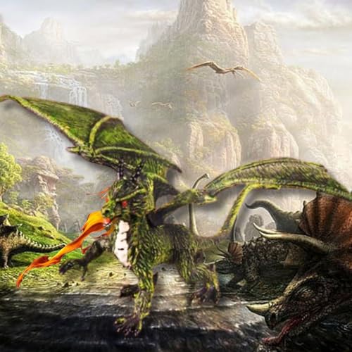 Image of Realistic Flying Dragons Dinosaur Animal Toys for Kids 3+ Years | 6PCs Big Size Jurassic Park Dino Animals Figure Set | Birthday Gifts Safari Dino Animals Egg Toy Action Figurine (Dragon 6)