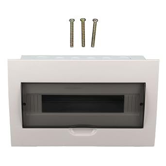Hyuduo 15 Way Distribution Box with DIN Rail Mount Electrical Circuit Breaker Panel for Home & Industrial Use Modular Consumer Unit Box