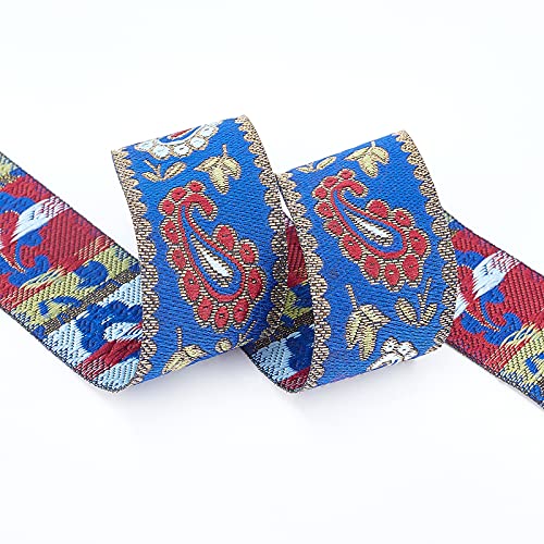 Fingerinspire 8 Yard Vintage Jacquard Ribbon 1.2 Inch Wide Ethnic Style Embroidery Polyester Ribbon Fabric Floral Pattern Trim For Diy Garment Clothing Accessories Embellishment Decorations #TOP3