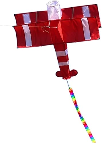 Wind Wing hidrofoil 3D línea única avión rojo cometa deportes playa con mango y cuerda fácil de volar velocidad