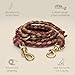 Tailoir Hundeleine 2m geflochten - Leine Hund, Mittelgroße - Große Hunde, Leine verstellbar, Hundeleinen, Dog Leash Führleine, Bissfeste Hundeleine zum Umhängen, Trainingsleine, Freihandleine Paracord