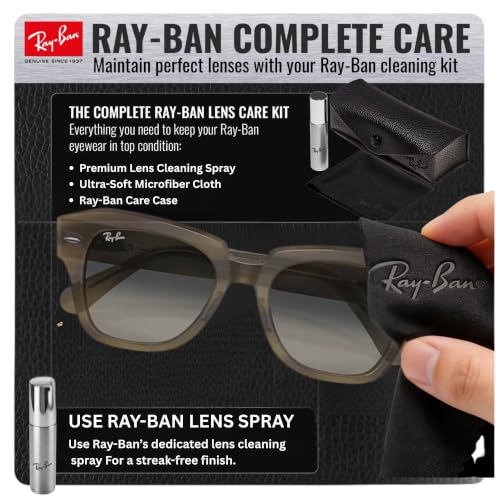Image of Ray-Ban RB2186 STATE STREET Square Sunglasses with Official Eyewear Kit