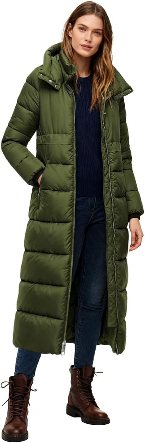 NUTEXROL Womens Winter Maxi Long Parka Coats Puffer Down Quilted Jacket with Hood - Image 2