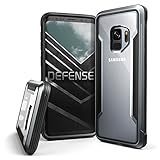 X-Doria Galaxy S9 Case, Defense Shield Protective Aluminum Frame Case Thin Design Shockproof Transparent Case for Samsung Galaxy S9, Black