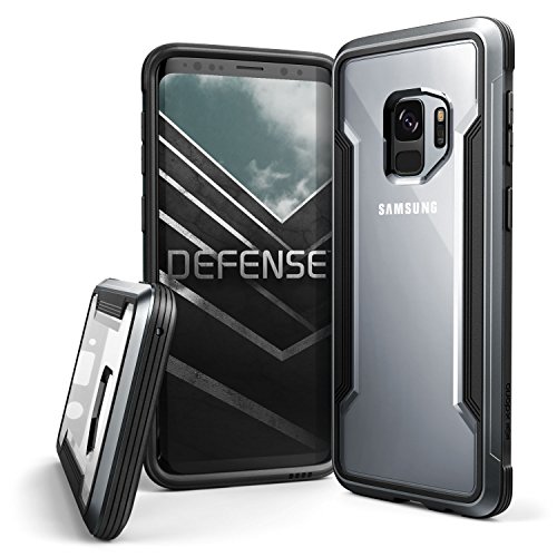 X-Doria Raptic Shield, Samsung Galaxy S9 (Formerly Shield) - Military Grade Drop Tested, Anodized Aluminum, TPU, and Polycarbonate Protective Case, Samsung Galaxy S9, Black