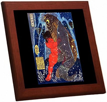 Amazon 歌川国芳 坂田怪童丸 の木枠付きフォトタイル 浮世絵シリーズ A インテリア オンライン通販