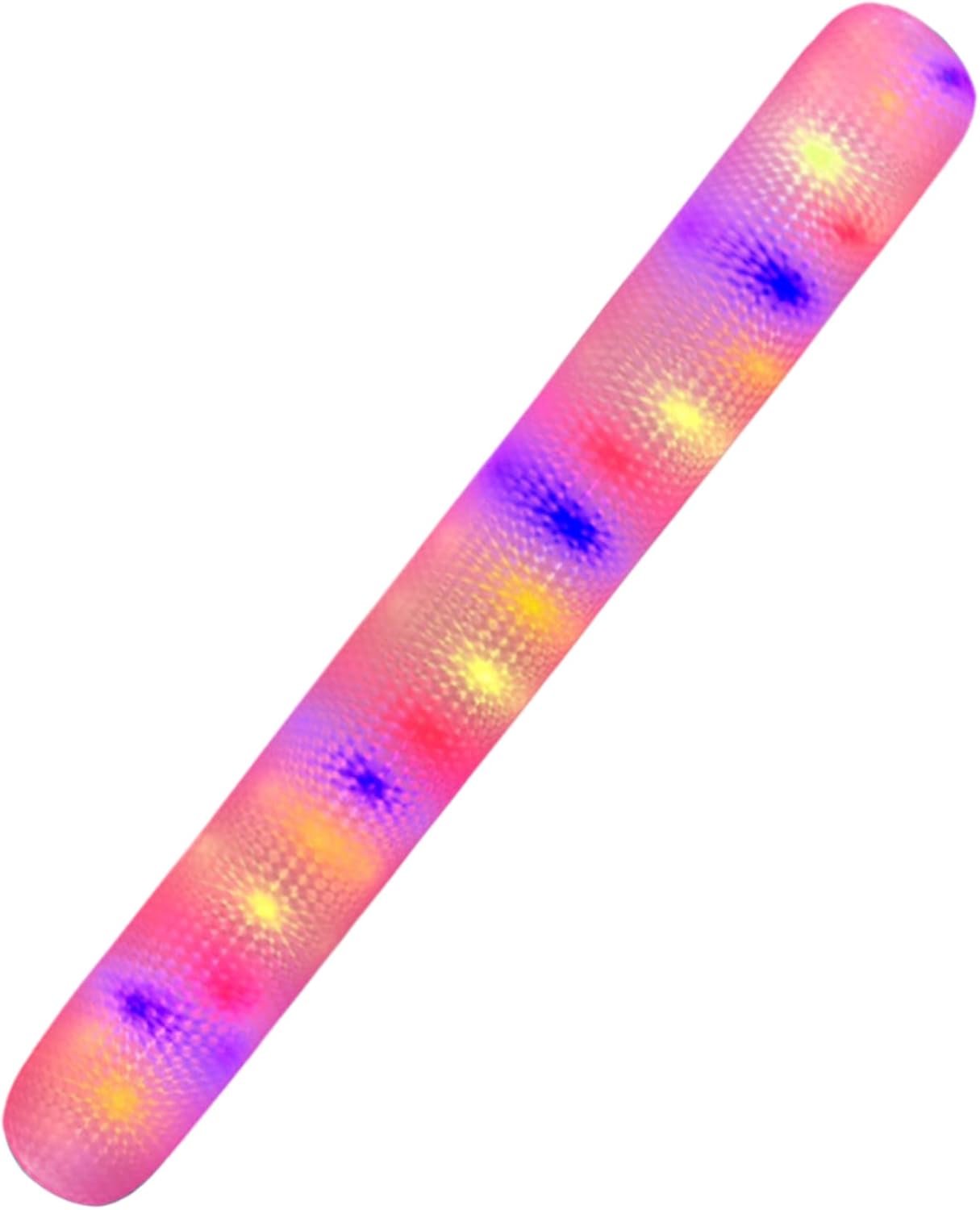 Pool Noodles 63 Inch PVC Portable Smooth Inflatable Swim Noodle with Light for Swimming Beach Floating Lake Party Light Red Swim Noodles