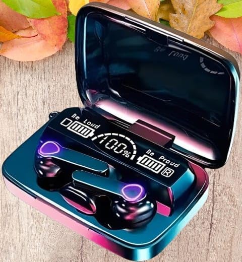 Image of M19 True Wireless Earbuds, Bluetooth 5.1, 9D HiFi Sound, Intelligent Noise Reduction, IPX7 Waterproof, LED Display Charging Case