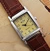 ERIKSEN Womens Vintage Retro Rectangular Silver Analog Quartz Dress Watch LS #1