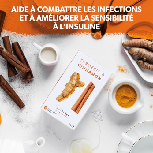 Nutra Tea - Thé au curcuma et à la cannelle - 20 Sachets de thé enveloppés - Tisane – vue 3
