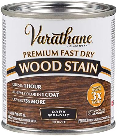 Varathane Premium Fast Dry Semi-Transparent Dark Walnut Wood Stain 0.5 pt.
