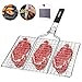 ACMETOP Portable BBQ Grill Basket, Stainless Steel Fish Grill Basket with Removable Handle, Perfect for Grilling Vegetables, Fishes, Shrimp - Bonus a Grill Mat, Sauce Bottle Brush and Carrying Pouch