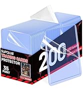 2026 Upgraded 100 35PT Toploads for Cards & 100 Penny Sleeves with Double-Sided Protective Film H...