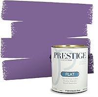 Vista 12 de PRESTIGE Pinturas de pintura interior e imprimación en uno, 1 galón, plano, combinación comparable de Sherwin Williams* Kimono Violet*