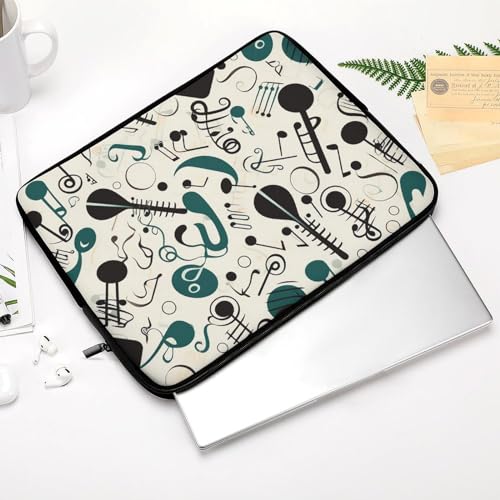 Funda para laptop 15 pulgadas temática musical impermeable miniatura 4