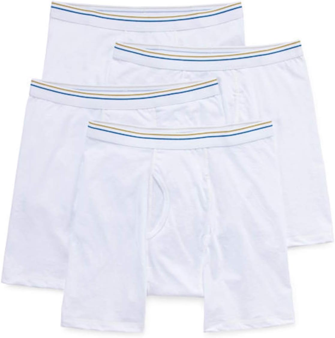 Stafford 4 Pair Dry and Cool Blended Men's Boxer Briefs (XX-Large) White