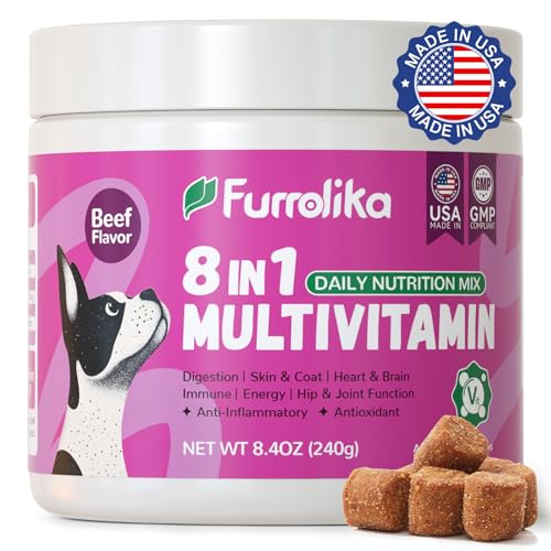 Furrolika Multivitamin Chews for Dogs - Dog Vitamins and Supplements with Glucosamine, Chondroitin,...