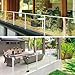 Glass Balustrade Post System - End Post - 43.5inch Silver Glass Railing Post for Decks, SUS304 Stainless Steel Glass Stair Post for Indoor & Outdoor for Balcony, Attic, Pool, Porch - 1Pack…