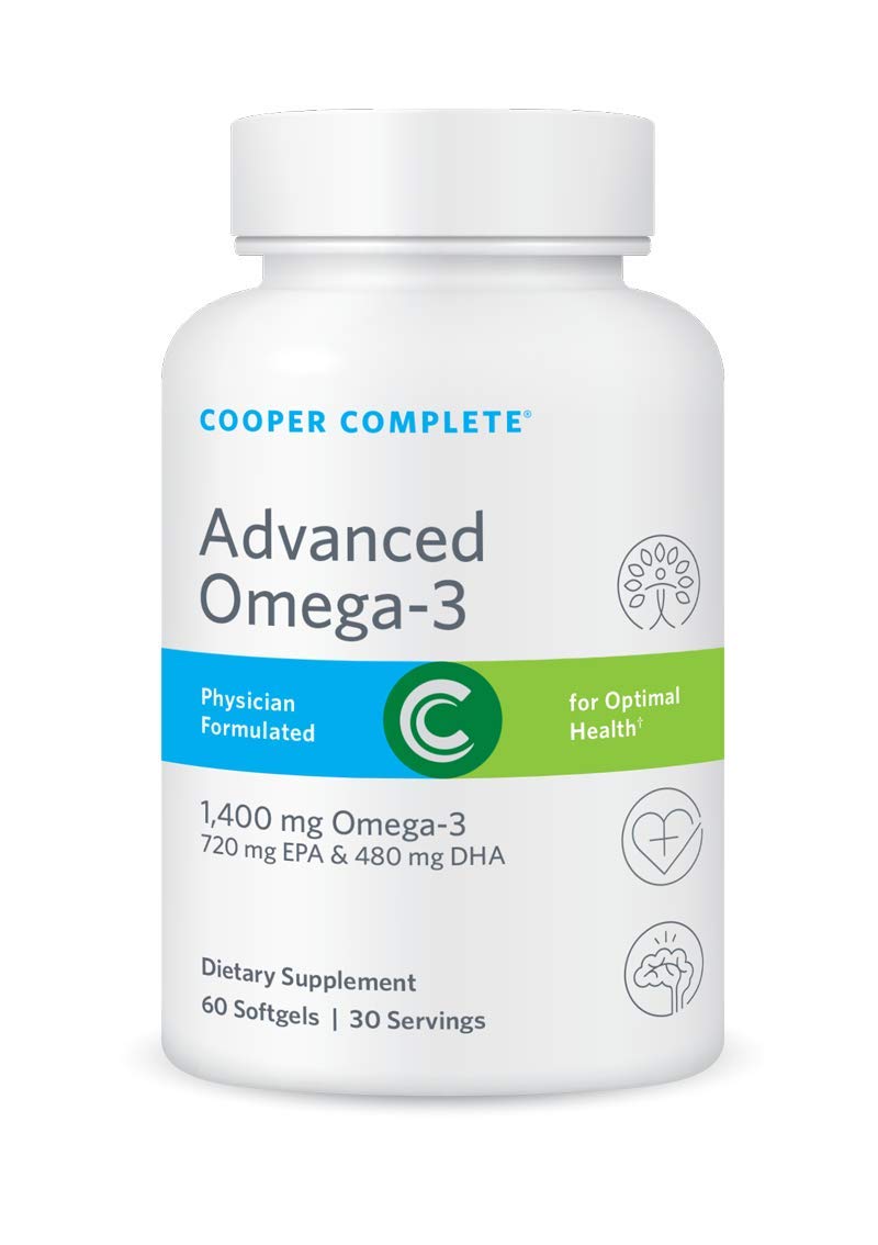 Amazon.com: Cooper Complete - Advanced Omega 3 - Fish Oil Supplement,  Concentrated EPA + DHA Omega-3 Fatty Acids 1400 mg - 60 Softgels per  Bottle. Pack of 4 : Health & Household