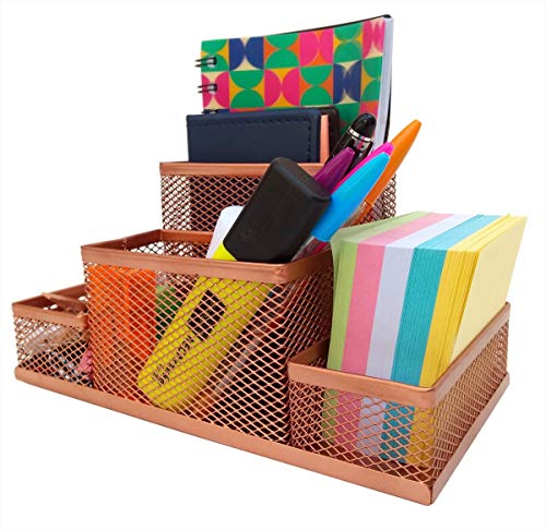 Kit Organizador Rose Gold com 4 Partes para Escritório