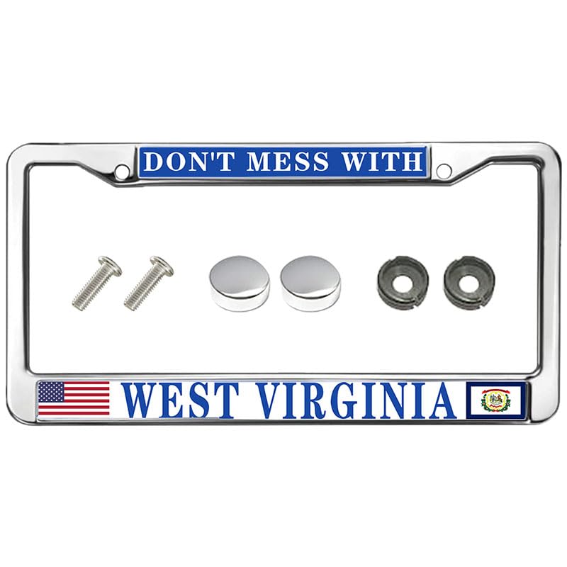 Don't Mess with West Universal US CA Car License Plate Frame Jesus Bible Quotes License Plate Frame for Women Wife Mom