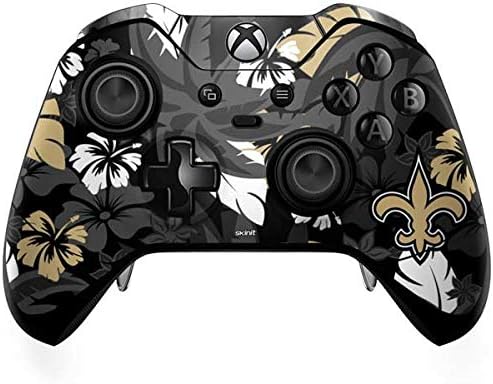 Skinit Decal Gaming Skin Compatible with Xbox One Elite Controller - Officially Licensed NFL New Orleans Saints Tropical Print Design