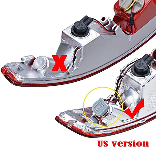 Anzios Oe Replacement For 2009-2016 Audi Q5 Rear Bumper Brake Stop Light Tail Lamp Reflector Reverse Stop Taillight Red Lens, Right Pasenger Side #TOP2