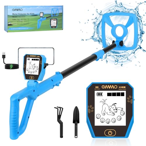OMMO OMMO Kids Metal Detector with Funny LCD Display, Adjustable Height(Azure)