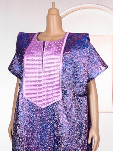 HD African Fashion Bubu Dress for Woman Embroidery Pattern Maxi Dress2