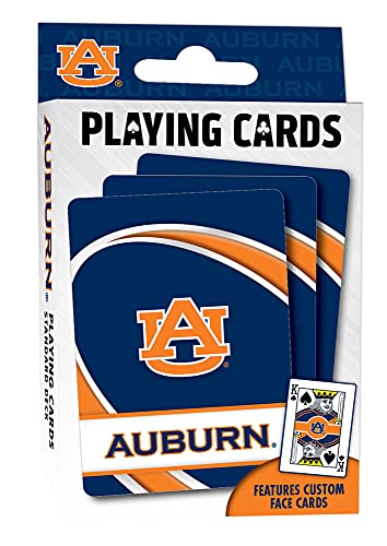 Image of Masterpieces NCAA Auburn Tigers, Playing Cards - Premium Quality, Educational, and Fun Activity for Kids and Families - Great Gift Idea for Holidays, Birthdays, and Everyday Playtime