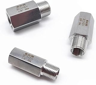 304 Stainless Steel One Way Valve 1/8" 1/4" 3/8" 1/2" 3/4" 1" Male to Female Thread Check(45355,OUTSIDE IN AND OUT-304)