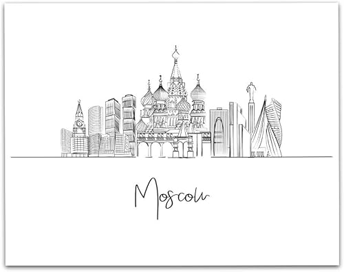 Vista 129 de París Skyline - Decoración de pared para sala de estar, arte de pared en blanco y negro, cuadros de pared de horizonte europeo para sala de estar