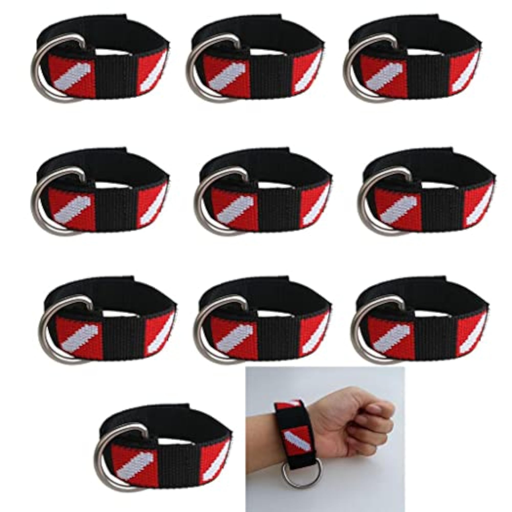 Adjustable Scuba Diving Wrist Strap Webbing Band