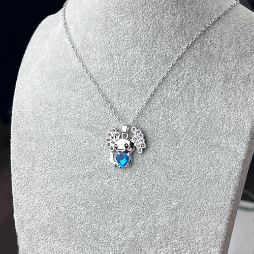 Cute Axolotl Necklace Animal Pendant Necklaces Axolotl Gifts for Axolotl Lovers Birthday Back to school Gift4