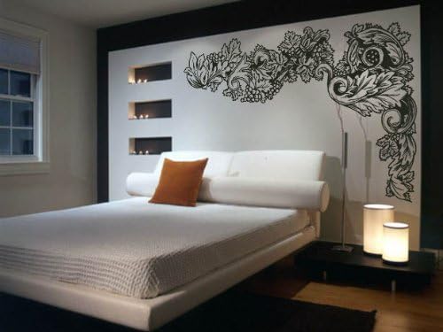 Vinyl Wall Art Decal Sticker Floral Flower Leaf Pattern 77"x49" Big Design