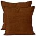 Encasa Homes Chenille Throw Cuscino Copri cuscino 2 pz Set - Rust Orange - 60 x 60 cm Tinta unita, morbido e liscio, Cuscino con accento per divano, sedia, letto e pavimento