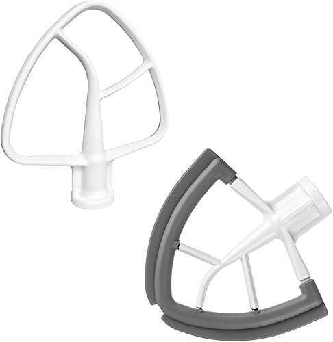 Batidor plano y batidor de borde flexible para batidora de pie de cabeza inclinable Kitchenaid
