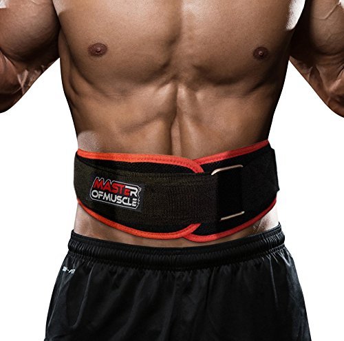Master Of Muscle Workout Weight Lifting Belt For Men And Women – Contoured And Neoprene Lightweight For Comfortable Back Support - Ideal For Squat, Powerlifting, Deadlift Training (Medium) #TOP7