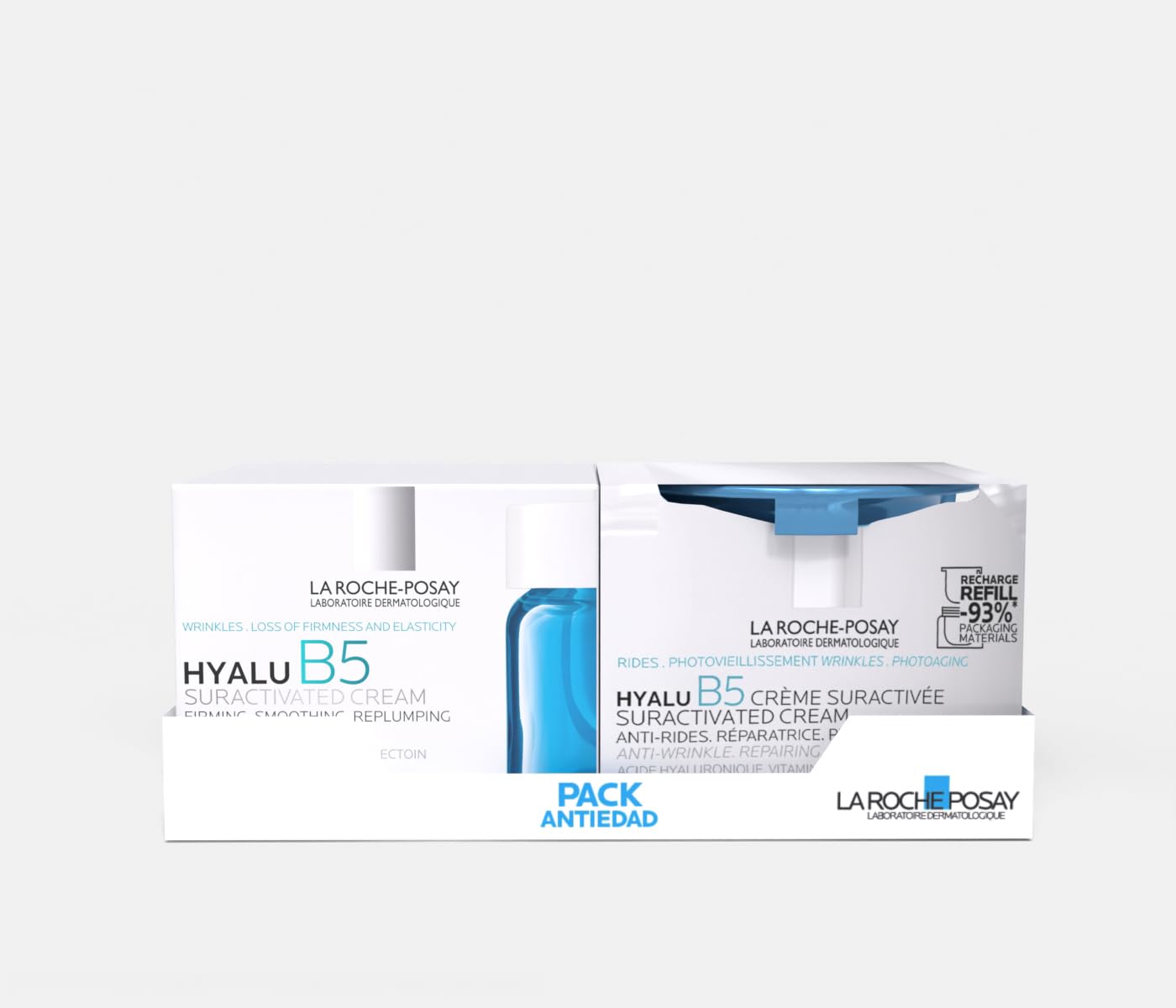 La Roche-Posay PACK Hyalu B5 Suractivated Crema Reparadora Rellenadora y Refill (Recarga), 50ml