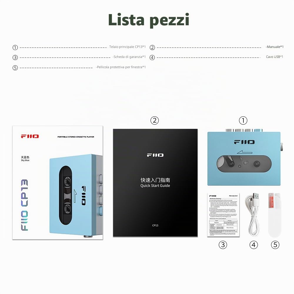 FiiO Lettore Cassette CP13 trasparente