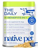Native Pet The Daily Dog Vitamins & Supplements - 11-in-1 Multivitamin for Dogs - Daily Powder Supplement with Probiotics, Collagen - 30 Scoops