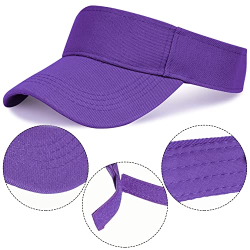 Rbenxia 5 Pieces Of Adjustable Sport Visors Sun Visor Hats Cap Visors For Women And Men (Purple) #TOP3